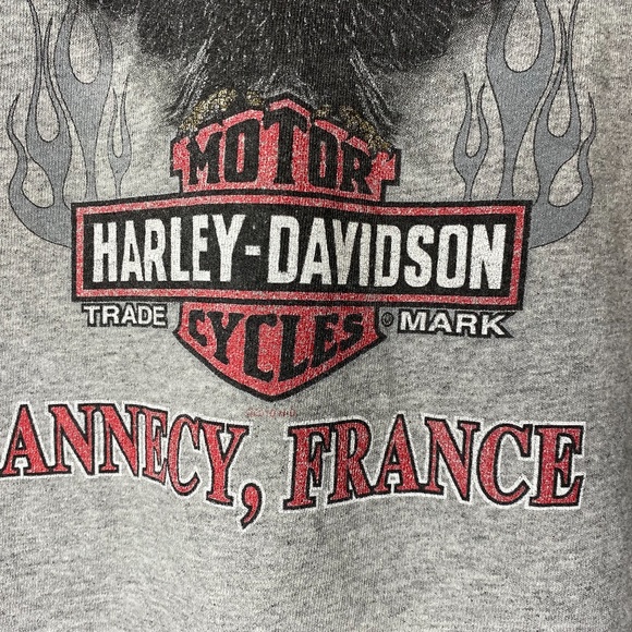 2010 Harley Davidson "Since 1903" Annecy France Dealership Tee Shirt Grey Large - Picture 8 of 10